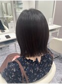 ぷつっと切りっぱなしボブ