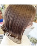 【Miyuki】外ハネ切りっぱなしボブ×ミルクティーベージュ