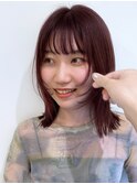 丸顔さんでも似合います！！ぷつっとボブ×顔まわりレイヤー