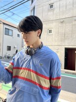 アイズ 海老名(AIZU)&nbsp;センターパート ウルフ ニュアンスパーマ メンズカット