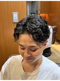 銀座 理容室 床屋 ナチュラルパーマ スキンフェード