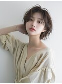 大人可愛いエアリーショート×セミウェットヘアー