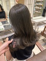 フォルテ ティアラ 横浜店(FORTE TIARA)&nbsp;オリーブベージュ前髪レイヤーカットイメチェンこなれミディヘア