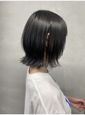 ぱつっと外ハネボブ × ダークグレージュ