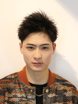 ネイビー(NAVY) アッパーショート 刈り上げ アップバング