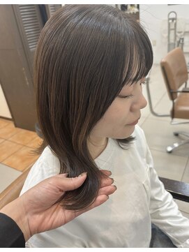 ソワンドゥブレス 大日店 (soin de brace) ・オリーブベージュ×小顔ヘア