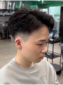 スパイキーショートザクザクショートアップバングツーブロック