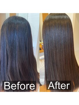 スリーク(SLEEK) SLEEK式髪質改善【縮毛矯正】ビフォーアフター　表面