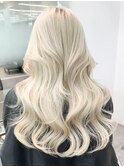 顔周りレイヤーロング韓国ヘア美髪_ba501661