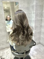 アクション 心斎橋店(ACTION)&nbsp;20代30代レイヤーカット韓国ヘア　オリーブカラー顔まわりカット