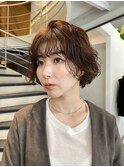 ボブパーマ/エアウェーブパーマ/パーマスタイル/カーリーヘア