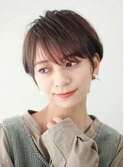 ショートカットくびれショート前髪長めショートヘア大分美容室