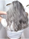 【外国人風カラー】ホワイトシルバー×ブリーチ２回