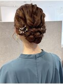 花田/結婚式ヘアセットヘアアレンジお呼ばれヘア下北沢パーティ