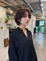 ヒュージ 三軒茶屋(huge)&nbsp;ショートボブ/ニュアンスパーマ/顔周りカット/20代30代