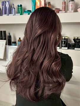 透明感チョコレートブラウン/レイヤーカット/ロング