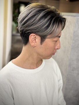 ホーミーズ 横須賀中央店(homies) シャドウルーツバレイヤージュ ハイライト シルバーアッシュ