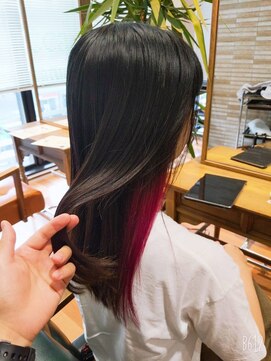 ルッカランス 王子店(Lucca Lance) おしゃれインナーカラー、艶出し縮毛矯正