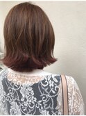 マロンブラウン_マニッシュショート,ネイビー,フレンチボブ