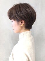 アルバム 渋谷パルコ(ALBUM)&nbsp;耳掛け丸みショート_毛先パーマことりベージュ_ba268741