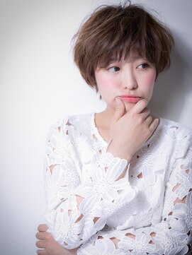 カバーヘア ブリス 戸田公園西口店(COVER HAIR bliss) 暖色系カラー抜け感マッシュショートw戸田公園20代30代40代