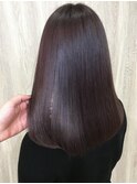 透明感カラー☆パープルブラウン☆イルミナカラー 髪質改善 新宿