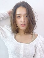 アイティーバイアルバム 松戸店(IT by ALBUM)&nbsp;かきあげ風ボブ_カーキグレージュマッシュショート_8368