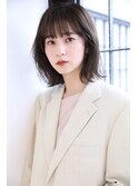 20~50代小顔ミディアム外はねボブ