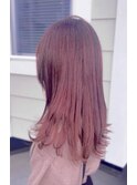透明感あるグラデーションピンク