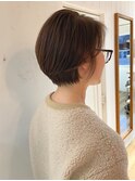 ショートボブ&ダークグレージュ☆