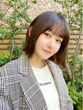 レイリー 原宿 表参道(Rayreee) ぷつっとボブ/外ハネボブ　ショコラブラウン