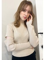 マリアバイアフロート(Maria by AFLOAT)&nbsp;【山田】ミルクティーベージュハイライト無造作ミディ