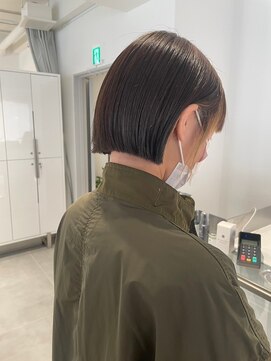 ガリカ 渋谷(Gallica) 【小岩井美希】耳かけショート/ぱっつんボブxイヤリングカラー