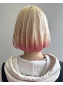 エンドカラー|ツートーンカラー　ペールピンク　タンバルモリ