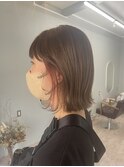 切りっぱなしボブインナーカラー