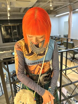 ヌープヘアーアイス(NUUP.hair ici) オレンジカラー