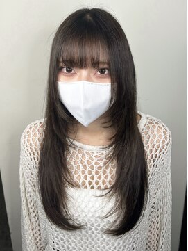 ロングウルフカットミディアムウルフ顔まわりレイヤーカット