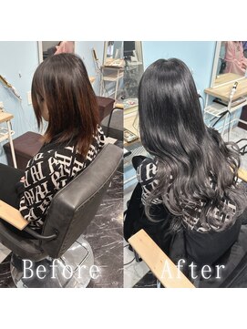 あるじゃんすー 梅田店 ダークグレー#シールエクステ#韓国#エアリーロング#美髪#梅田