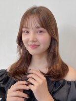 ノイ(noi) 顔周りレイヤーカットくびれヘアミルクティーベージュカラー