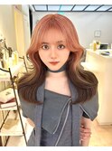 【ブリーチ】ピッピデザインカラー×韓国風レイヤーヘア