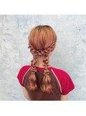 大人かわいいツインアレンジ