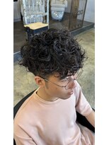 ルーメン 岐阜(ROOO MEN)&nbsp;メンズマッシュカットツーブロックスパイラルプードルパーマ