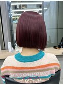 【GEEKS渋谷】切りっぱなしボブ/垢抜け/チェリーピンク/秋ヘア