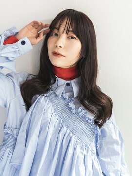 アミー 駒澤(Ammy komazawa) ロング/ラベンダーブラウン/水光肌カラー/顔周りカット/韓国ヘア