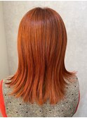 鮮やかな春色カラー うる艶ケア髪質改善 オレンジ#2