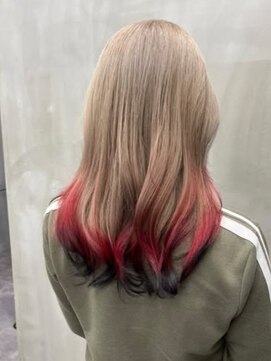 ナンバーウルス 名駅店(N° ulus) 【number ulus】裾カラー×ピンク&ブラック