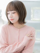 モッズヘア 越谷(mod's hair)&nbsp;★ぱっつん前髪くすみベージュくびれヘアミニウルフ20代30代★1