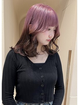 マーシィ(MARCIE) くすみピンク×チョコレートブラウン