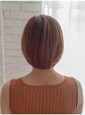 丸みボブ20代/30代/40代/庭瀬