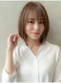 大人かわいいレイヤーボブ/2wayバング/髪質改善アッシュベージュ
